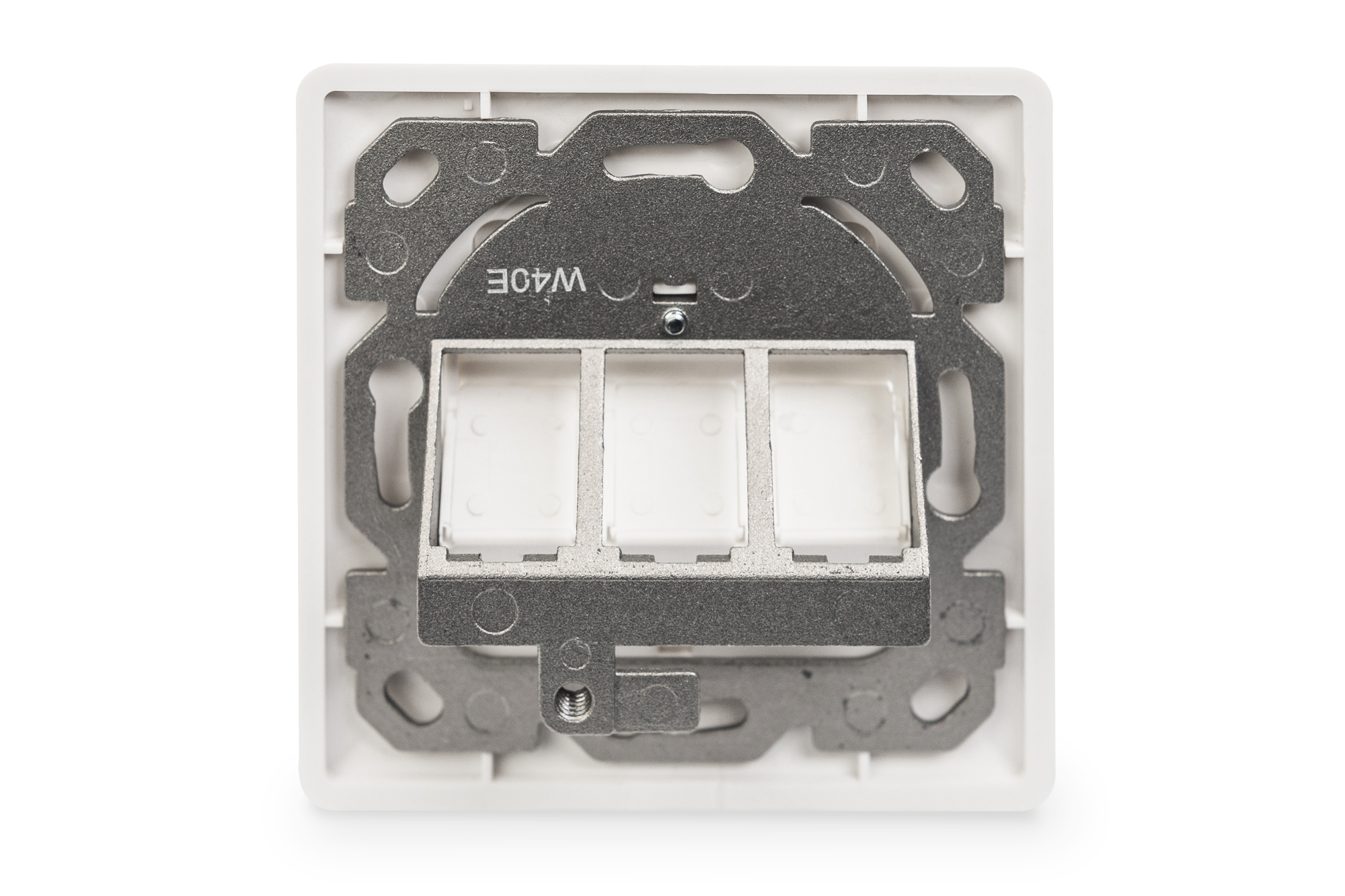 DIGITUS Leerdose für Keystone Module, Rahmen 80x80 mm + Zentralplatte 50x50 mm, Ansicht 2