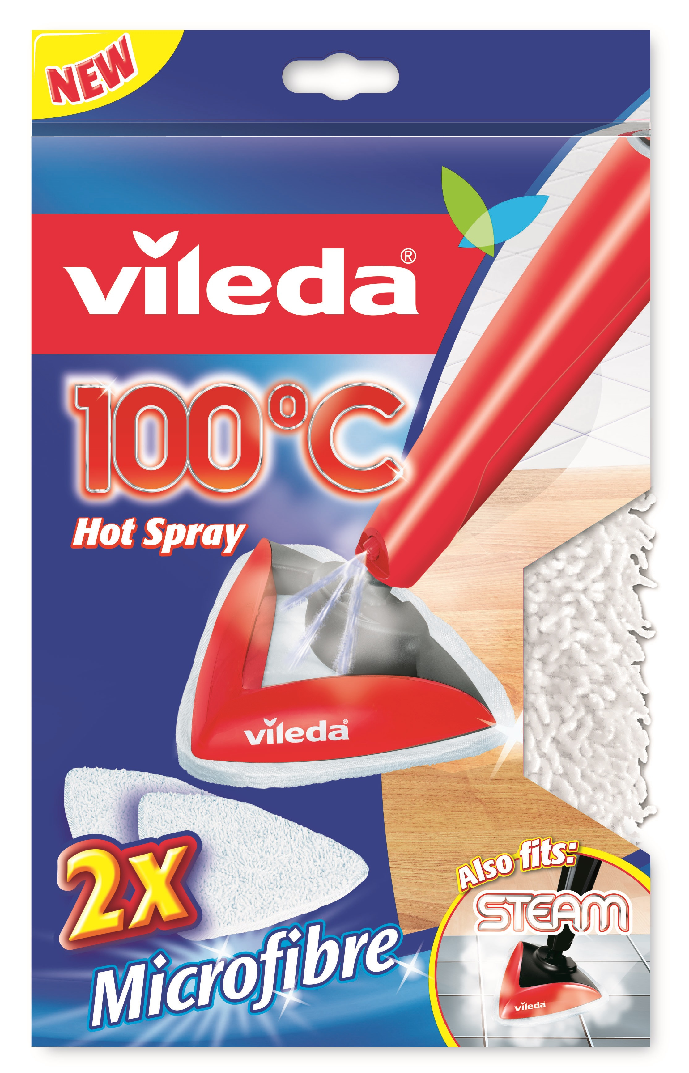 Vileda Mikrofaser-Pad - für Dampfreiniger (Packung mit 2), Ansicht 3