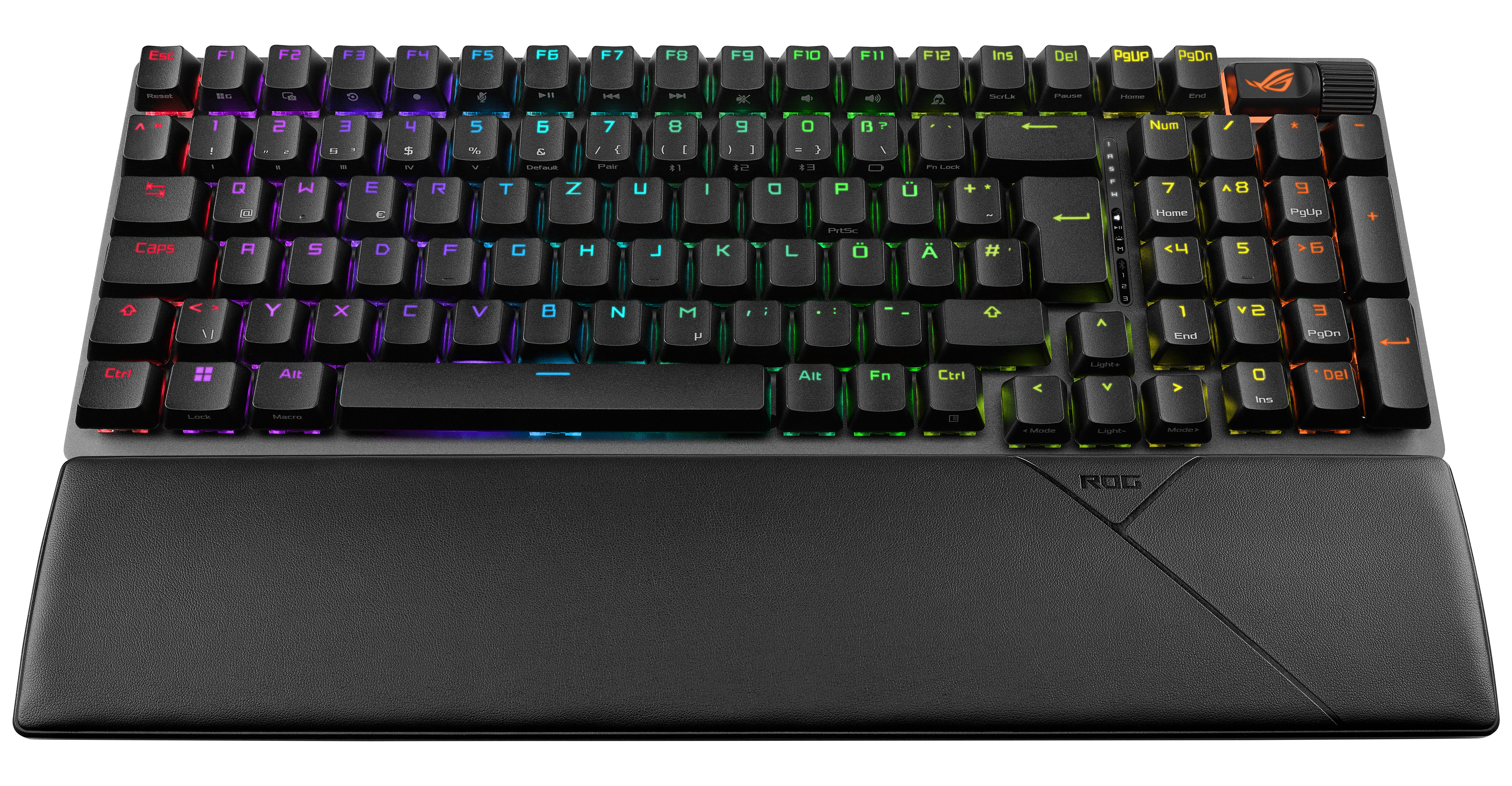 ASUS ROG Strix Scope II 96 Wireless - USB + RF Wireless + Bluetooth - Mechanischer Switch  - TL: Deutsch, QWERTZ, Ansicht 2