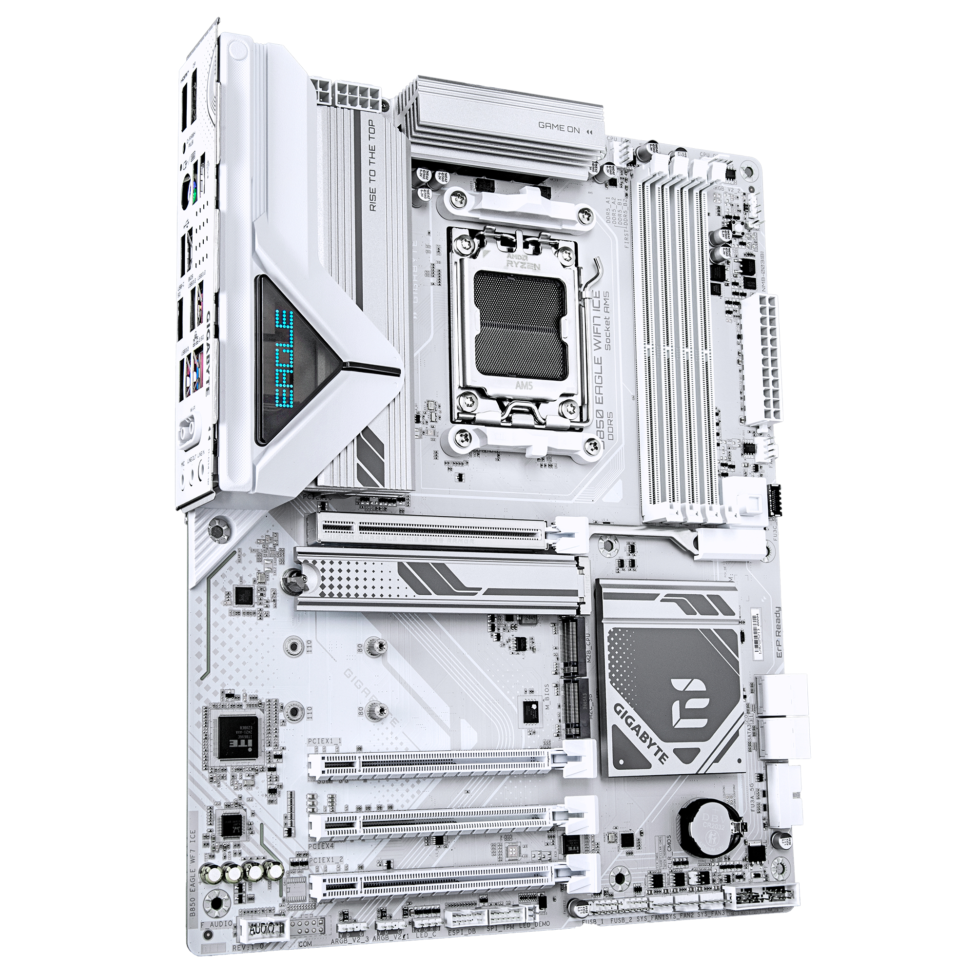 Gigabyte B850 EAGLE WIFI7 ICE - Motherboard - ATX - LGA1851-Sockel - AMD B850 Chipsatz - USB-C 3.2 Gen 1, USB 3.2 Gen 1…, Ansicht 3