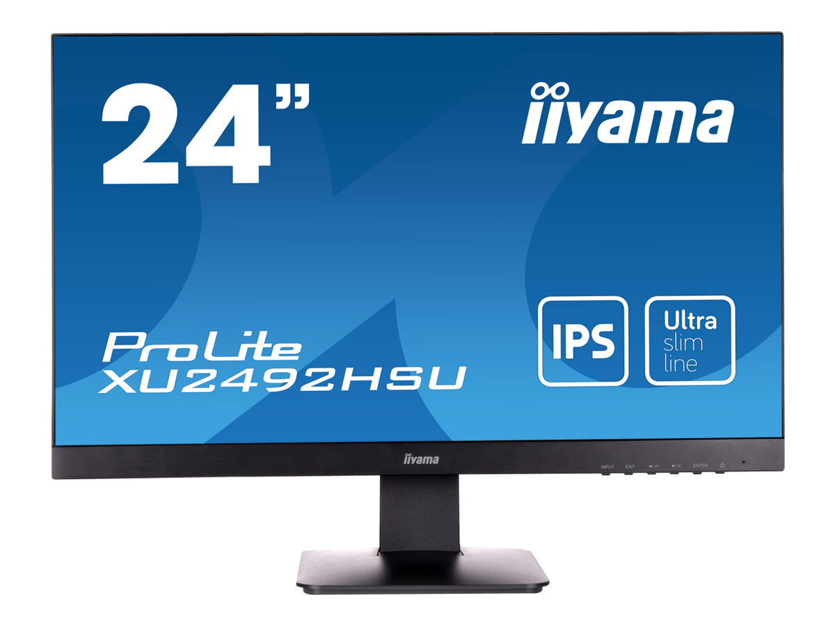 Monitor ProLite XU2492HSU-B1/ 61cm (24") Slim IPS / HDMI+DP+USB / 1920x1080 / 250cd/m2 / 5Mio:1 / 5ms / 2x2W/ schwarz