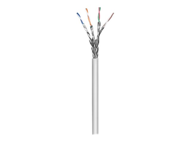 Intellinet Network Bulk Cat6a Cable, 23 AWG, Solid Wire, 100m, Grey, Copper, S/FTP, LSZH, CPR-Dca Rated, Box