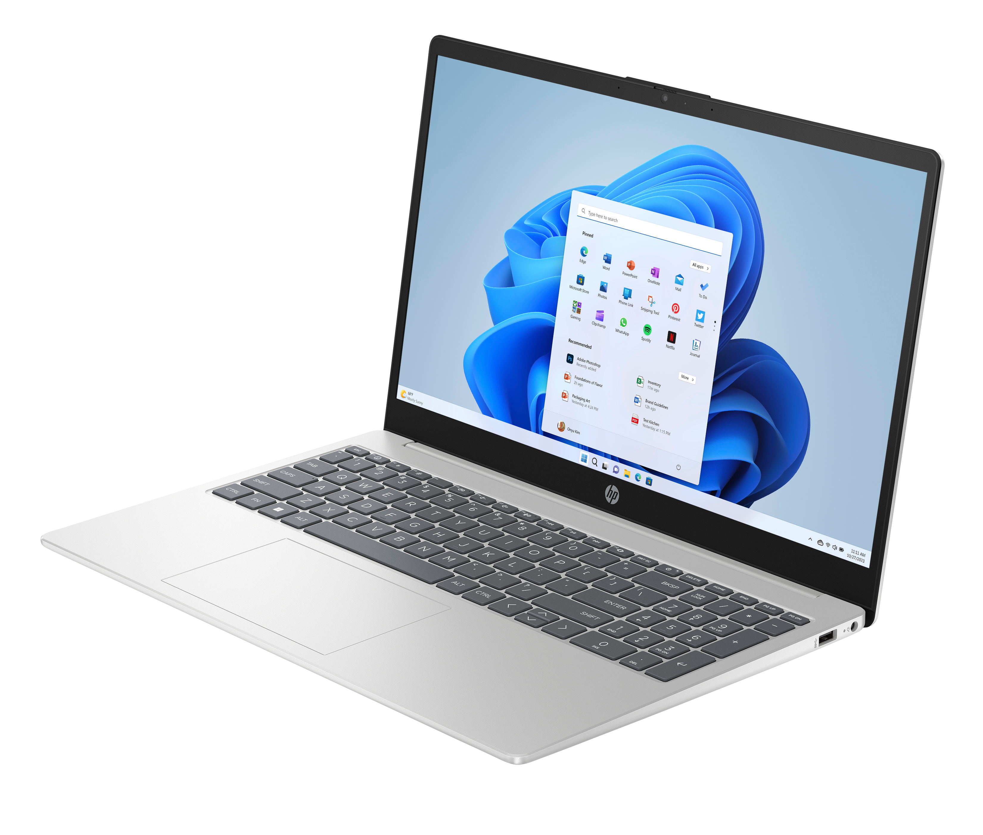 HP 15-fd0611ng Intel N 15.6 - Notebook - 128 GB - TL: Deutsch, QWERTZ, Ansicht 4