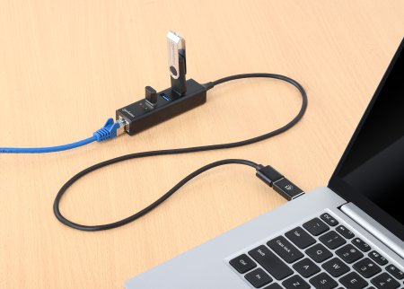 Manhattan Hub - 3 x USB 3.2 Gen 1 + 1 x 1 Gigabit Ethernet, Ansicht 4