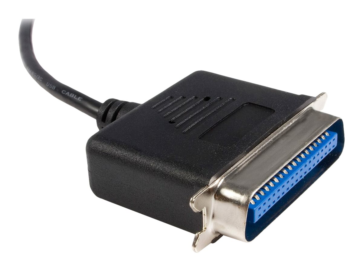 StarTech.com 1,9m USB auf Parallel Kabel - Centronics Druckerkabel/ Adpter - St/St - Schwarz - Centronics - USB A - 1,9 m - Männlich/Männlich - USB A - Centronics 36