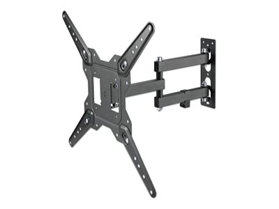 Manhattan Befestigungskit (Wandmontage, Gelenkarm) - für LCD-TV / gekrümmter LCD-TV - Full Motion - Stahl - Schwarz - Bildschirmgröße: 58.4-139.7 cm (23"-55")