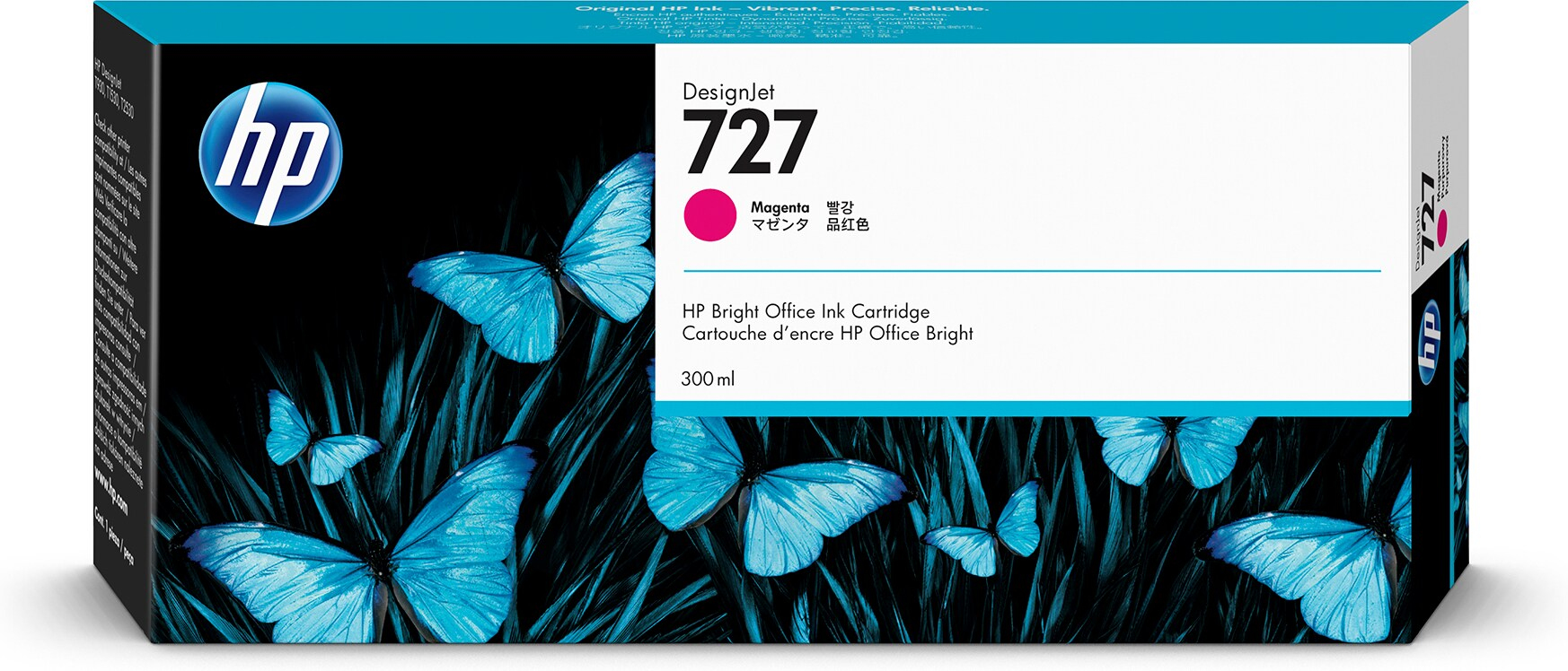 HP 727 Magenta DesignJet Tintenpatrone, 300 ml, Magenta, Tinte auf Farbstoffbasis, 300 ml, 1 Stück(e)