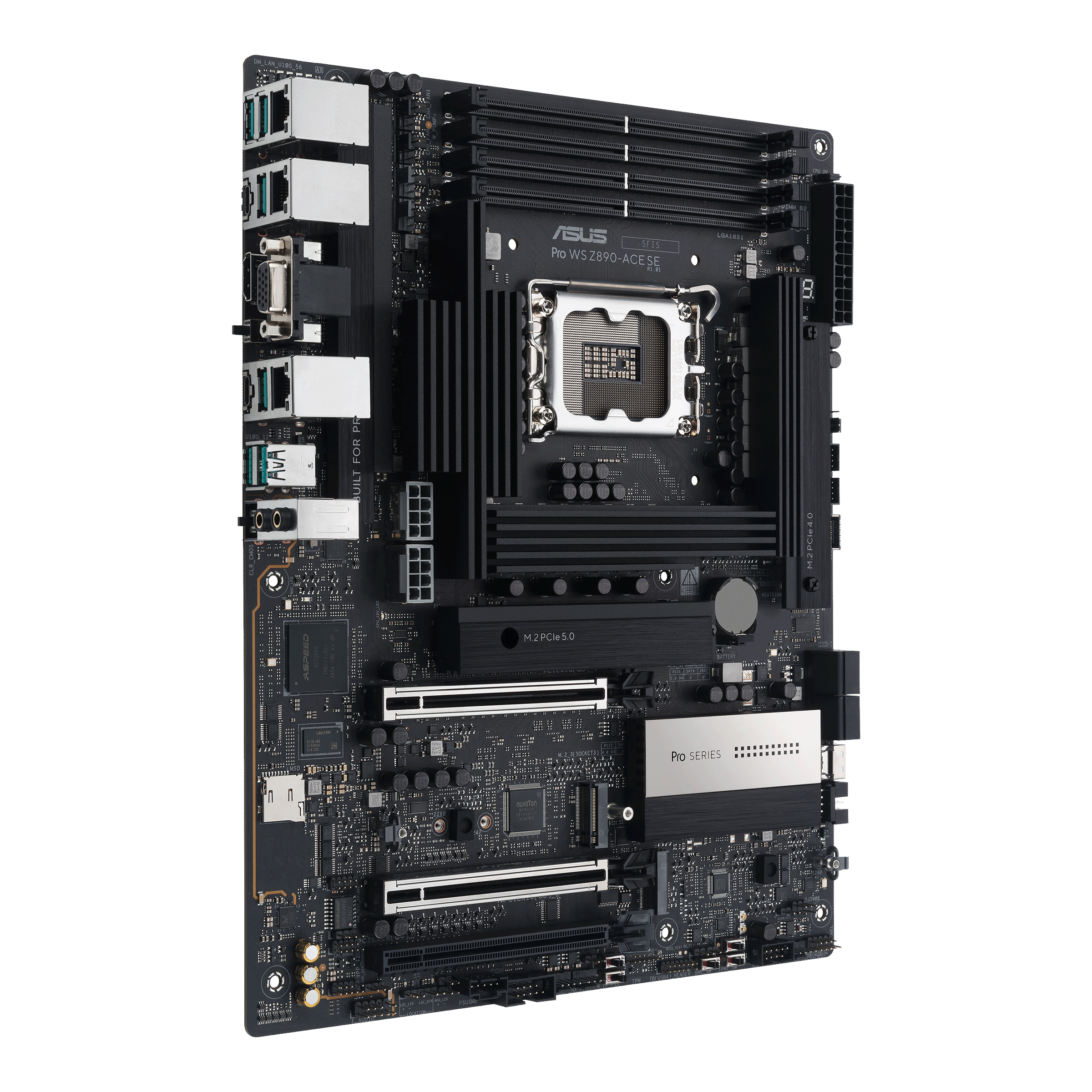 ASUS PRO WS Z890-ACE SE - Motherboard - ATX - LGA1851-Sockel - Z890 Chipsatz - Onboard-Grafik (CPU erforderlich), Ansicht 4
