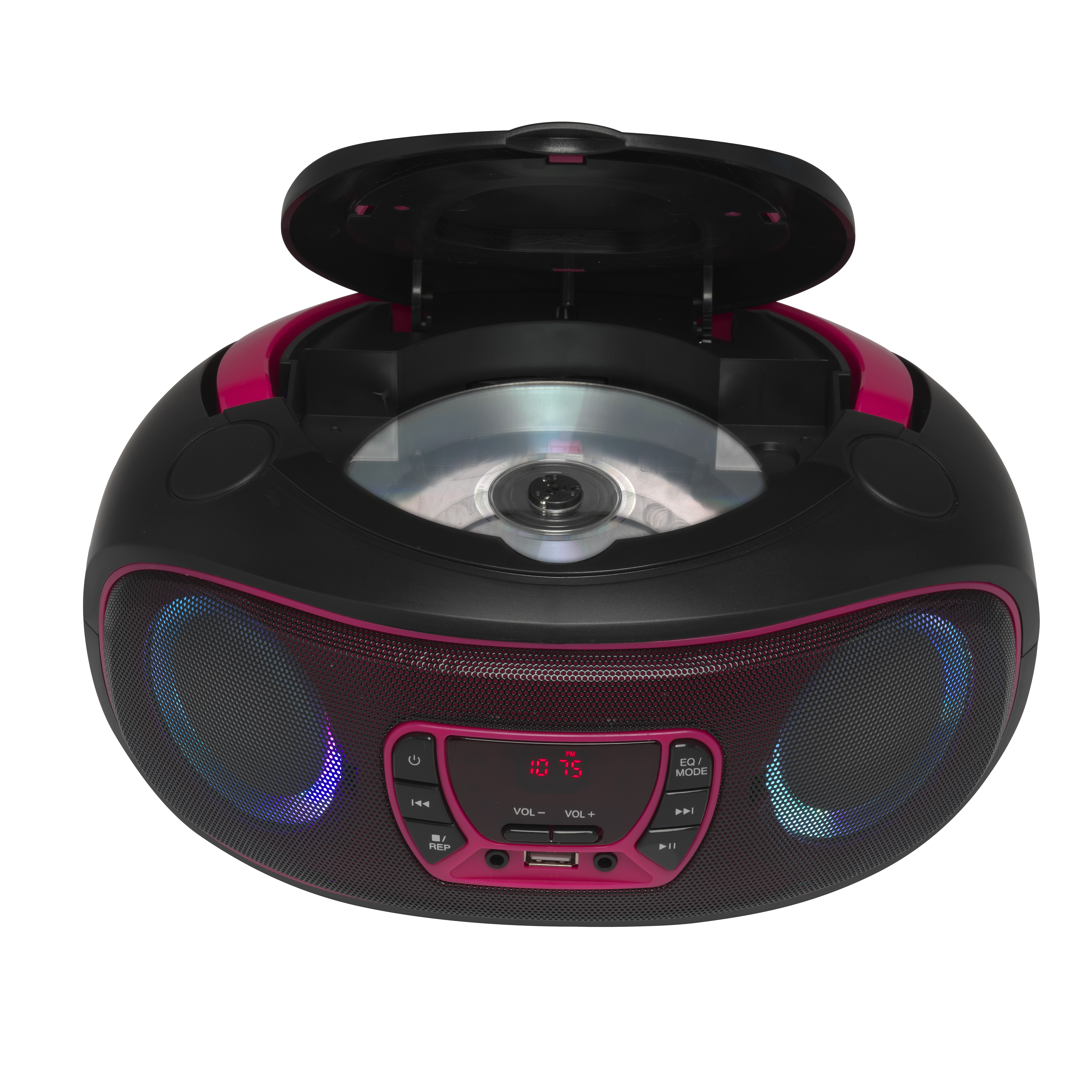 Inter Sales DENVER TCL-212BT - Ghettoblaster - 4 Watt - pink, Ansicht 2