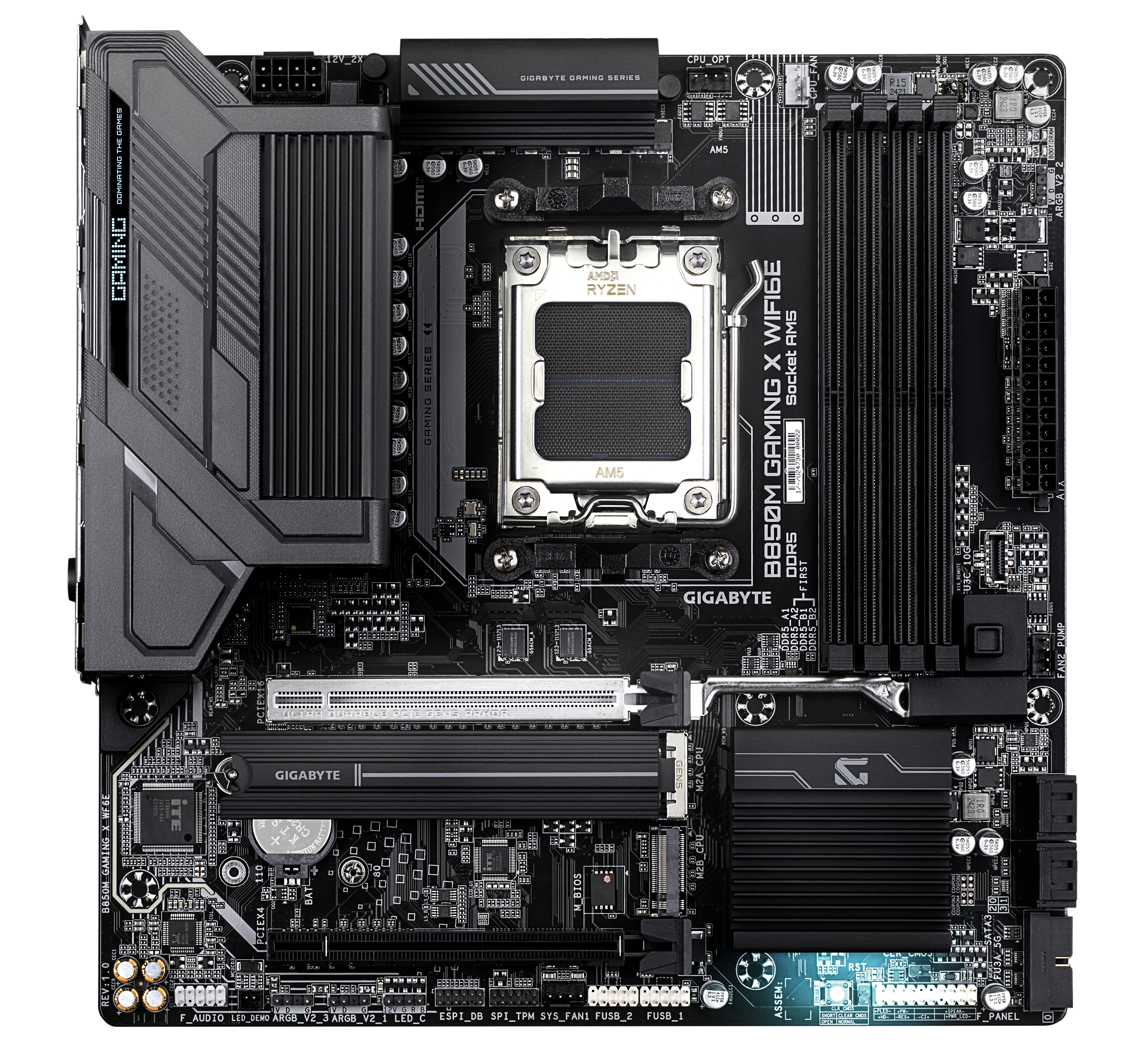 Gigabyte B850M GAMING X WF6E mATX Mainboard - AM5 - DDR5, Ansicht 2