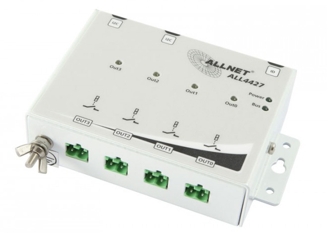 ALLNET ALL4427 / Relaismodul 4 Port 250V / 10A im Gehäuse, Ansicht 2