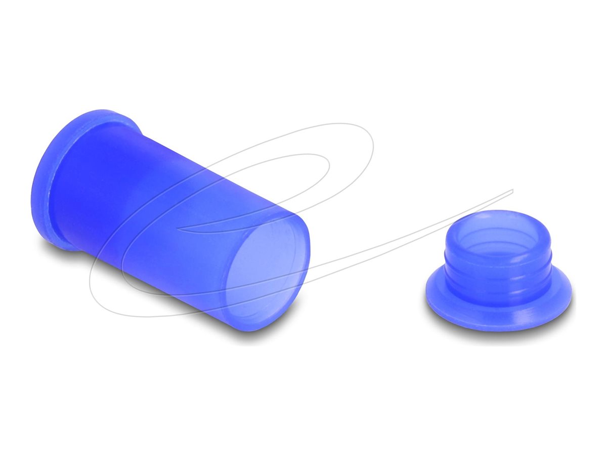 Delock Staubschutz für Anschluss - für solar männliche und weibliche Stecker Silikon 2-teilig - Blau (Packung mit 10)