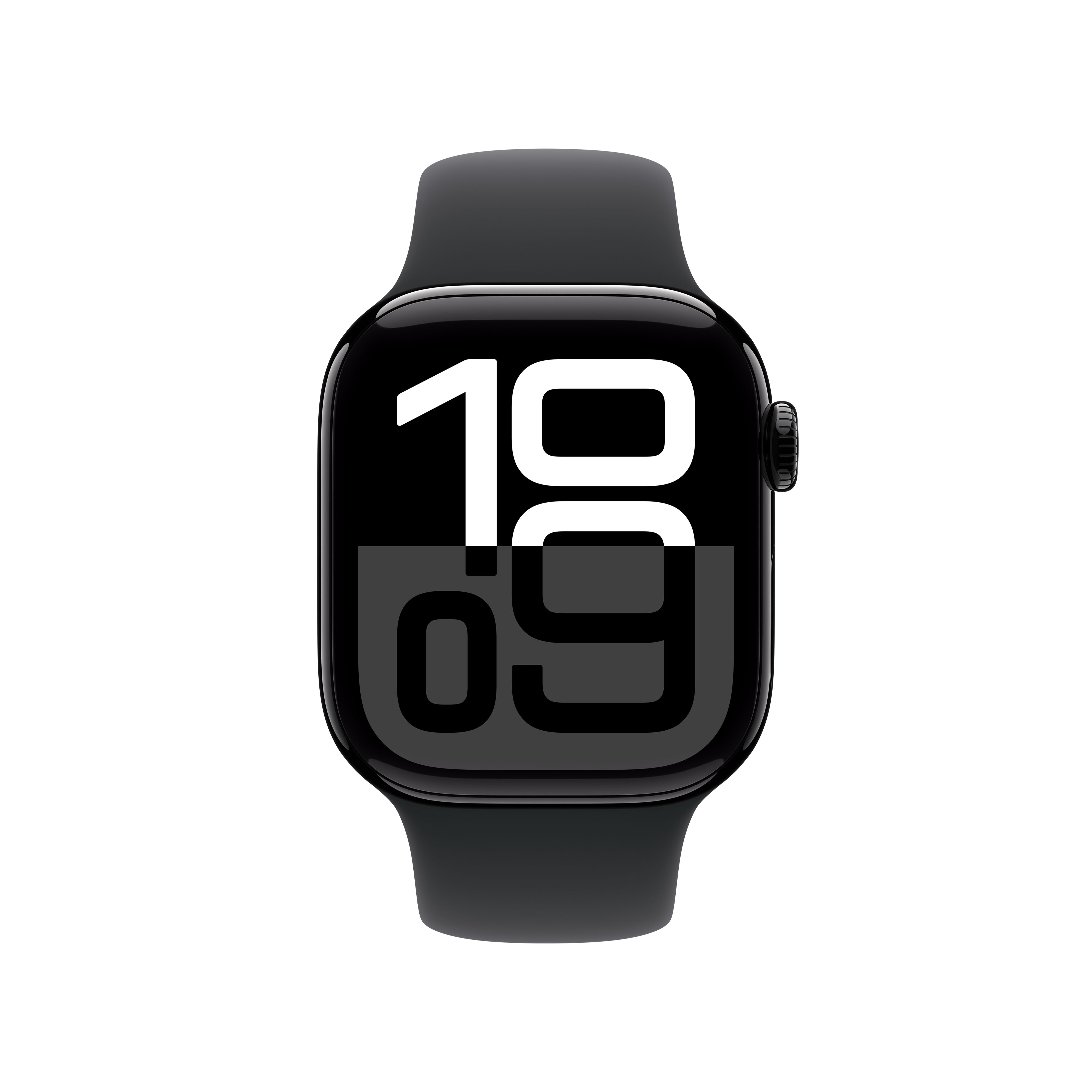 Apple Watch Series 10 (GPS + Cellular) - 42 mm - Jet Black Aluminium - mit Sportband - schwarz - Bandgröße: M/L, Ansicht 4