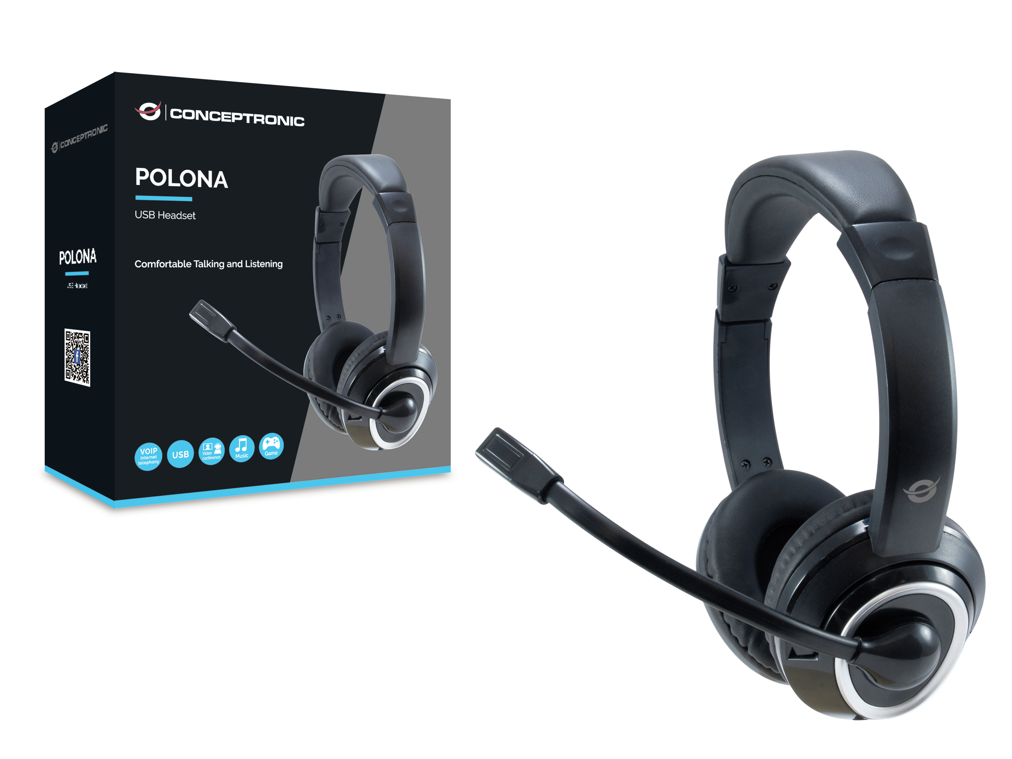 Conceptronic Polona POLONA01B - Headset - ohrumschließend, Ansicht 2