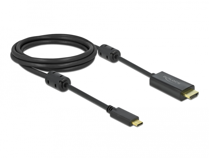 Delock 85970, 2 m, USB Typ-C, HDMI, Männlich, Männlich, Gerade