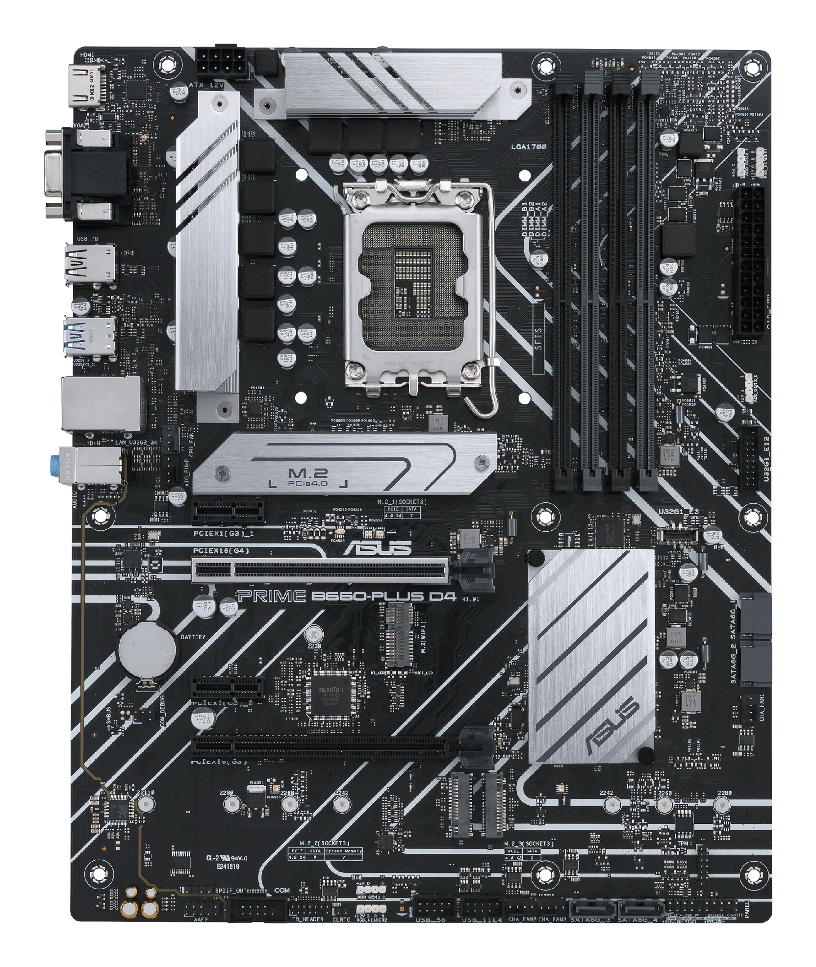 ASUS PRIME B660-PLUS D4 - Motherboard - ATX - LGA1700-Sockel - B660 Chipsatz, Ansicht 3