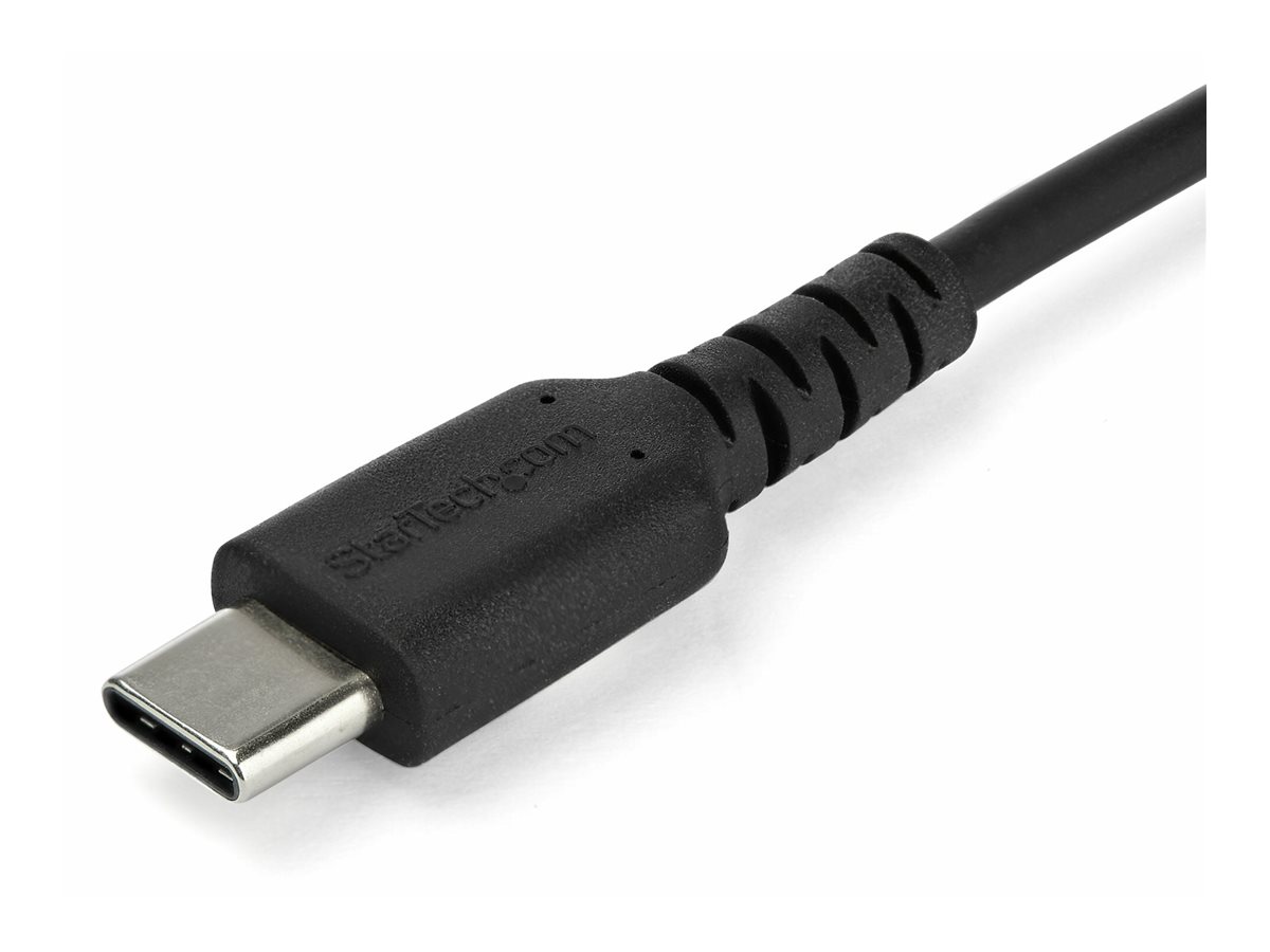 StarTech.com 1m USB-C Ladekabel - Langlebiges USB 2.0 Typ C zu USB C Datenübertragungs-/Schnellladekabel - TPE Mantel Aramidfaser M/M 60W Schwarz - Samsung S10 S20 iPad Pro MS Surface (RUSB2AC1MB)
