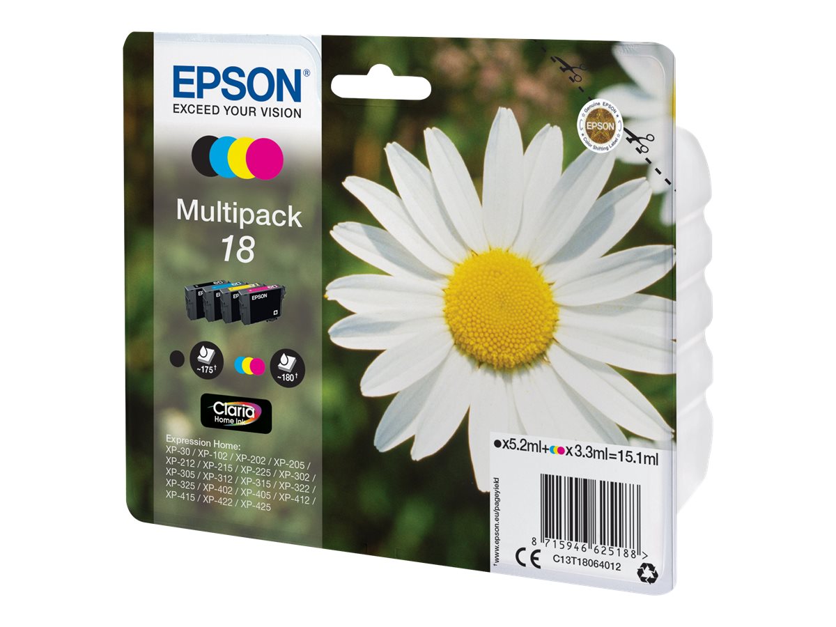 Epson 18 Multipack - 4er-Pack - 15.1 ml - Schwarz