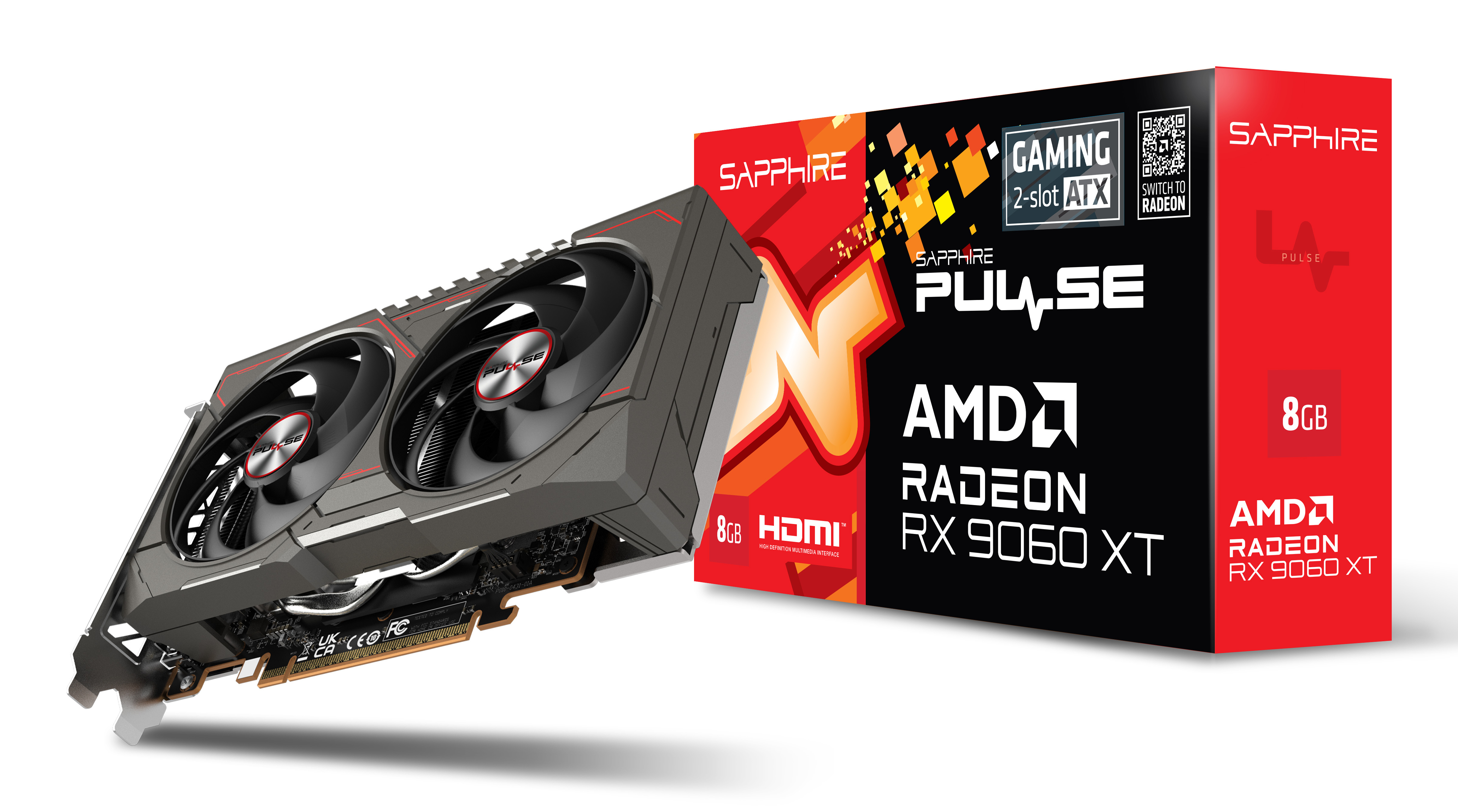 Sapphire RX 9060 XT Pulse Gaming GDDR6 - PCI - 8.192 MB, Ansicht 2
