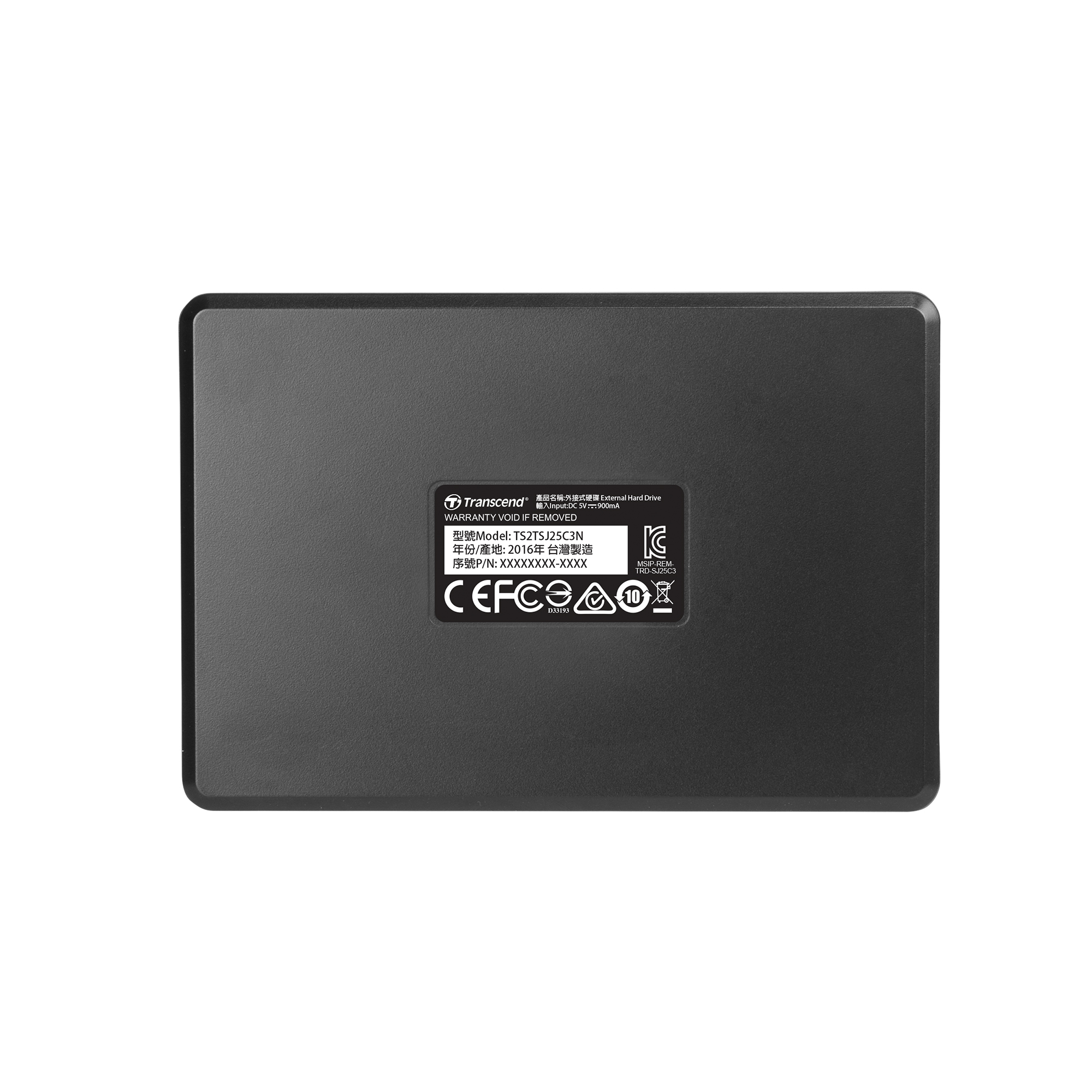Transcend StoreJet 25C3 - Festplatte - 2 TB - extern (tragbar), Ansicht 2