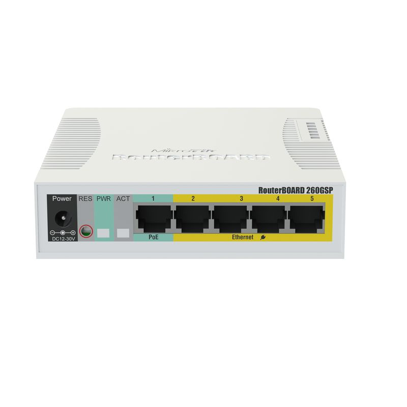 MikroTik RouterBOARD RB260GSP - Switch - managed - 1 x 10/100/1000 (PoE), Ansicht 4