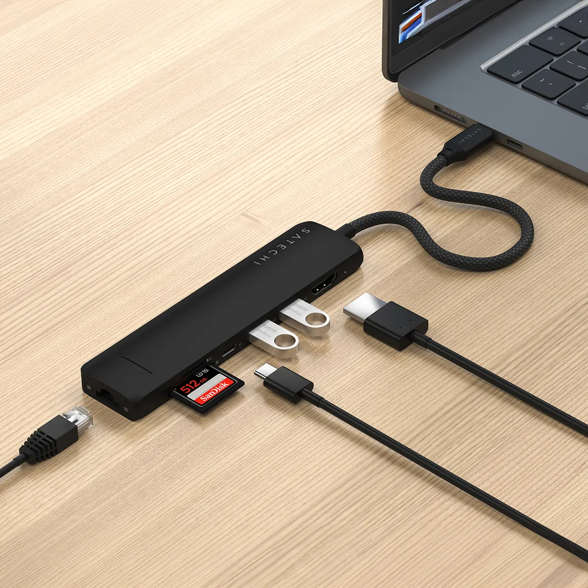 Satechi 7-in-1 - Dockingstation - USB-C / USB 3.2 Gen 2 x 2, Ansicht 4