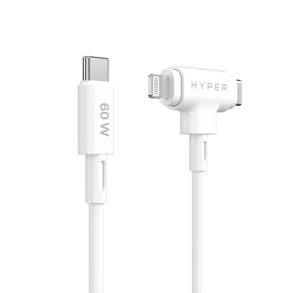 Targus HyperJuice - Lightning-Kabel - 24 pin USB-C männlich zu 24 pin USB-C, Lightning männlich - Weiß, Ansicht 4