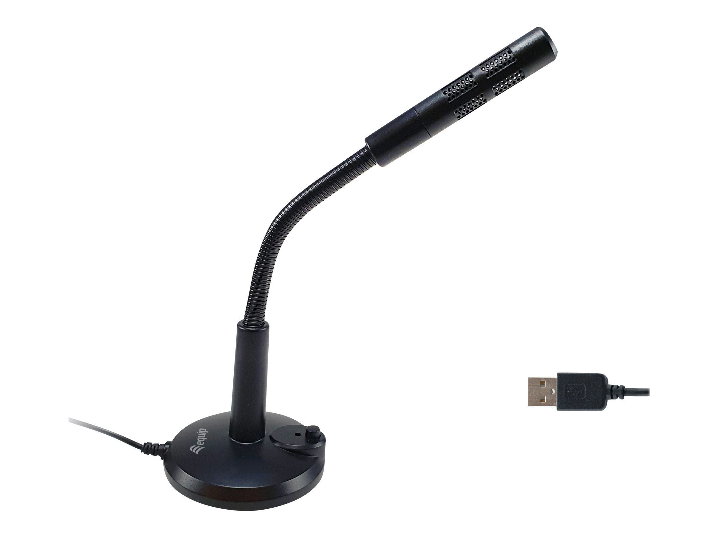 Equip Tischmikrofon+Einstellbarer Winkel mit USB Anschluss