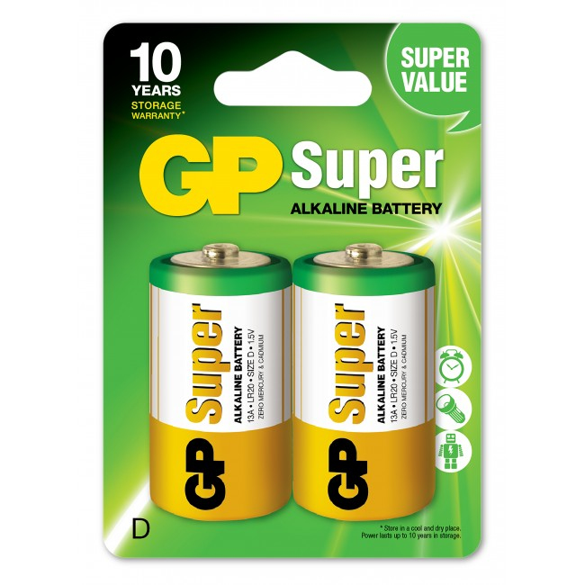 GP Battery GP Super Alkaline 13A - Batterie 2 x D / LR20, Ansicht 4