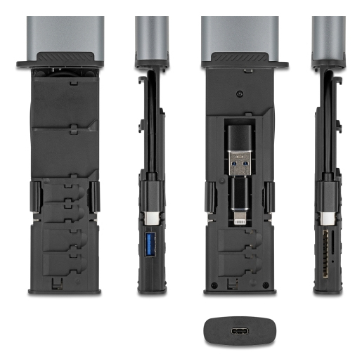 Delock USB 5 Gbps Kartenleser mit SD und Micro Slot Aufbewahrungsfächern für, Ansicht 4