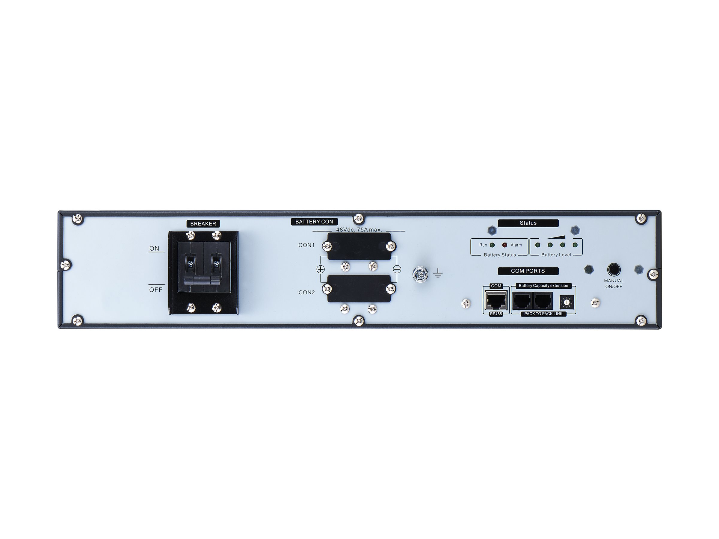 APC Easy UPS SRVL48RMBP2U Externes Lithium-Ionen-Batteriemodul 48 V 2400 Wh 2U Schwarz/Silber