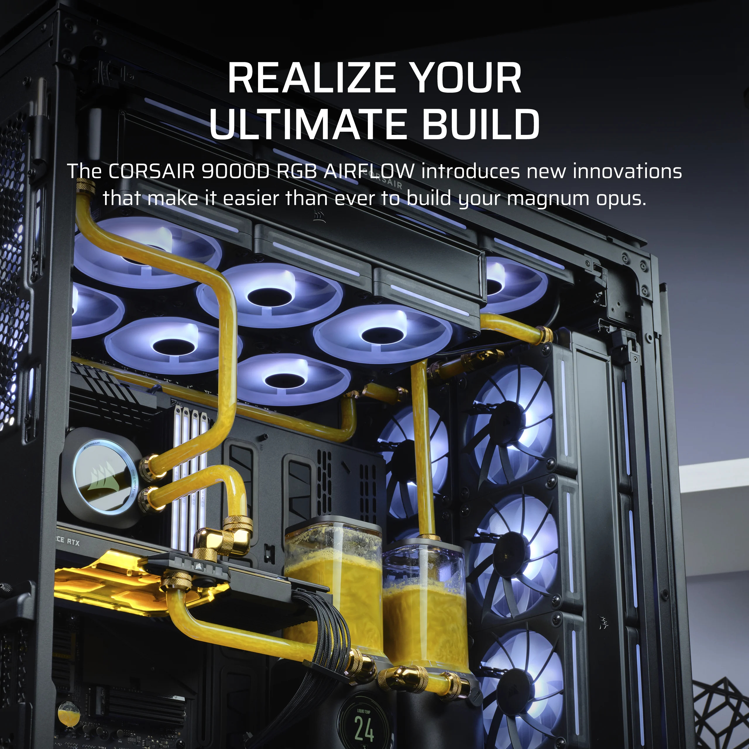 Corsair Case iCUE 9000D RGB Airflow Tower TG black, Ansicht 3