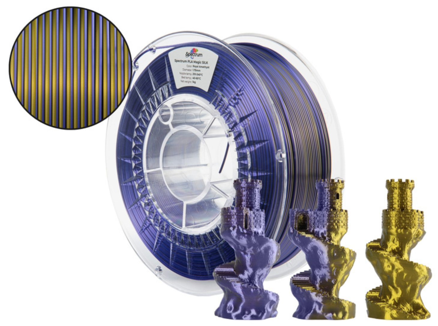 Spectrum Filaments Filament Spectrum· PLA Magic SILK· ROYAL AMETHYST· 1.75mm· 1kg, Ansicht 2