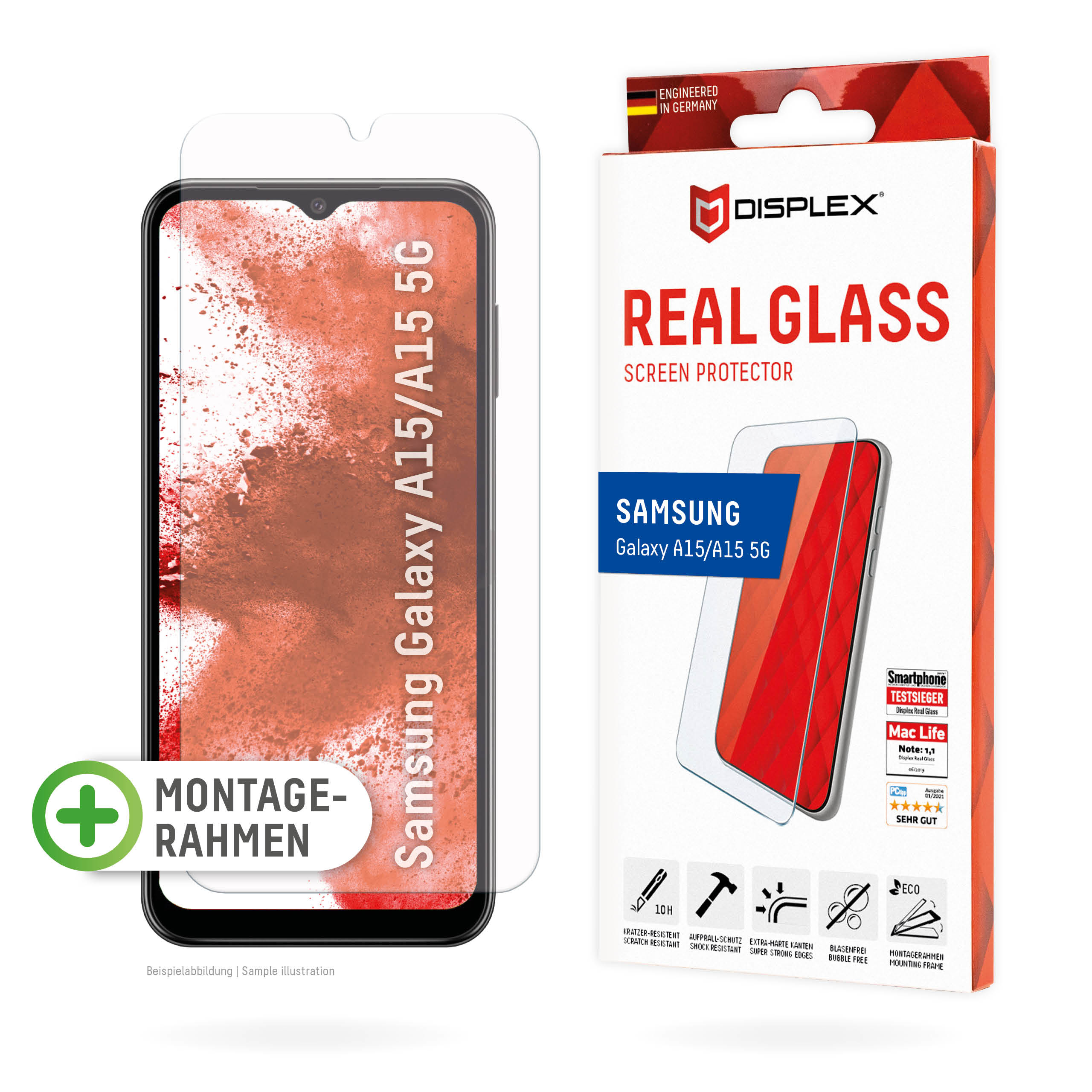 E.V.I. Real Glass für Samsung Galaxy A15/A15 5G, Ansicht 3