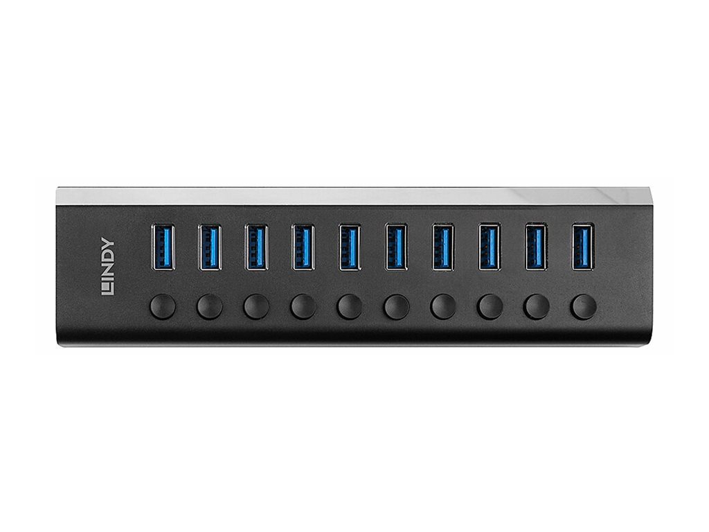Lindy 10 Port USB 3.0 Hub mit Ein-/Ausschaltern, Ansicht 3