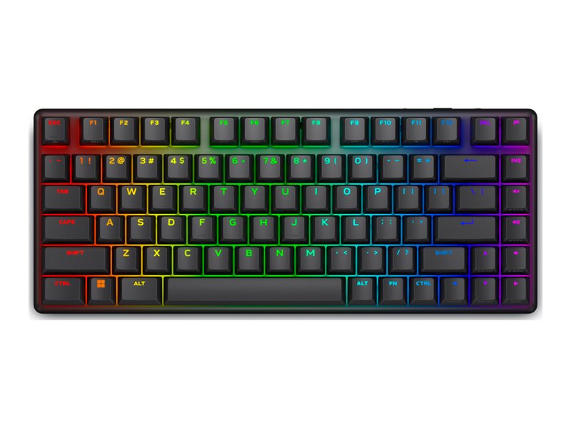 Dell Alienware Pro Wireless Gaming Keyboard - Tastatur - 75% - compact TKL - AlienFX Per-Key RGB  168 Millionen Farben - kabellos - 2.4 GHz Bluetooth 5.1 USB - QWERTY - USA - Tastenschalter: Alienware lineare mechanische Switches (Hotswap-fähig)