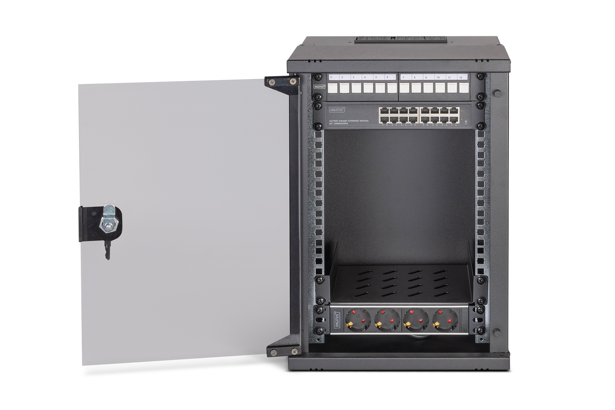 DIGITUS Netzwerk-Set SOHO Pro, 254 mm (10) - 9HE, 315 x 300 mm (B x T), Ansicht 2