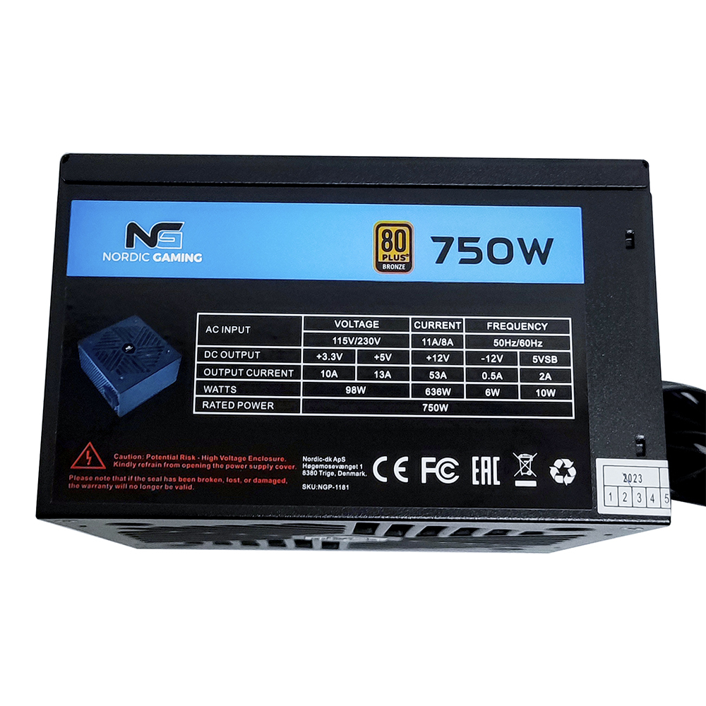 Nordic Gaming GAMING 750W PSU, Ansicht 3