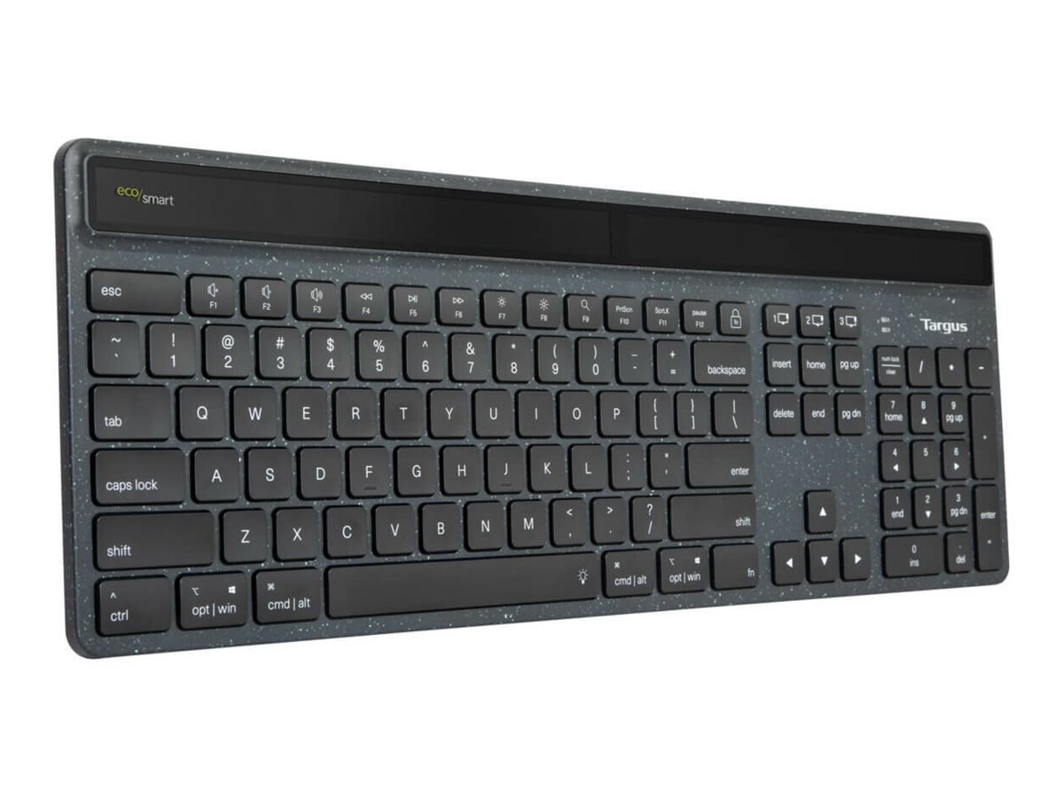 Targus EcoSmart - Tastatur - nachhaltige Energiegewinnung - TL: Nordisch, QWERTY, Ansicht 3