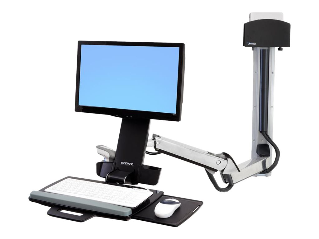 Ergotron Sit-Stand Combo Extender - Montagekomponente (Verlängerungsarm Wandschienenhalterung Armabdeckung Befestigungsmaterialien)