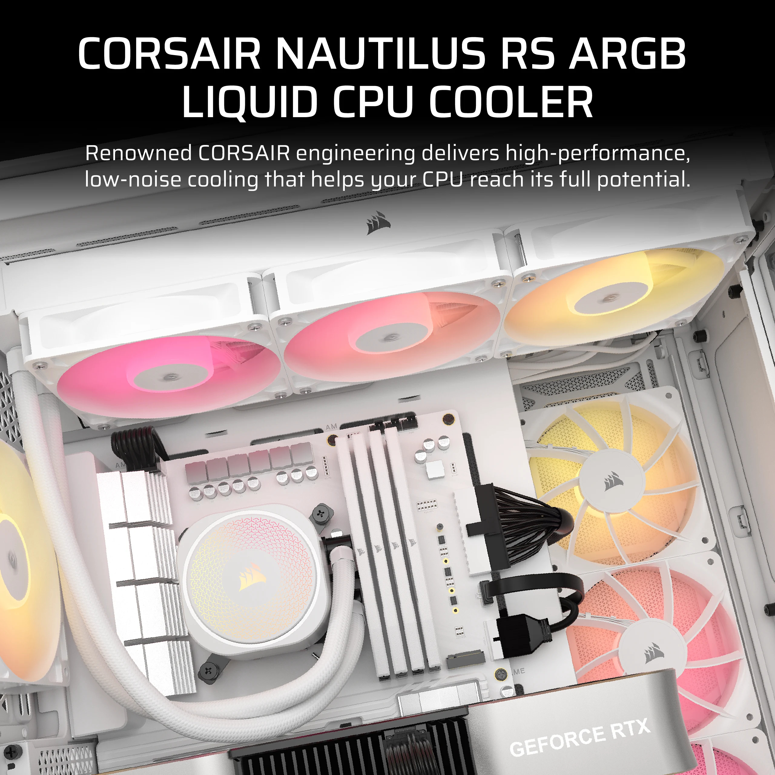 Corsair Nautilus 360 RS ARGB - Prozessor-Flüssigkeitskühlsystem - Kühlergröße: 360 mm - (für: LGA1851, LGA1700, AM5,…), Ansicht 4