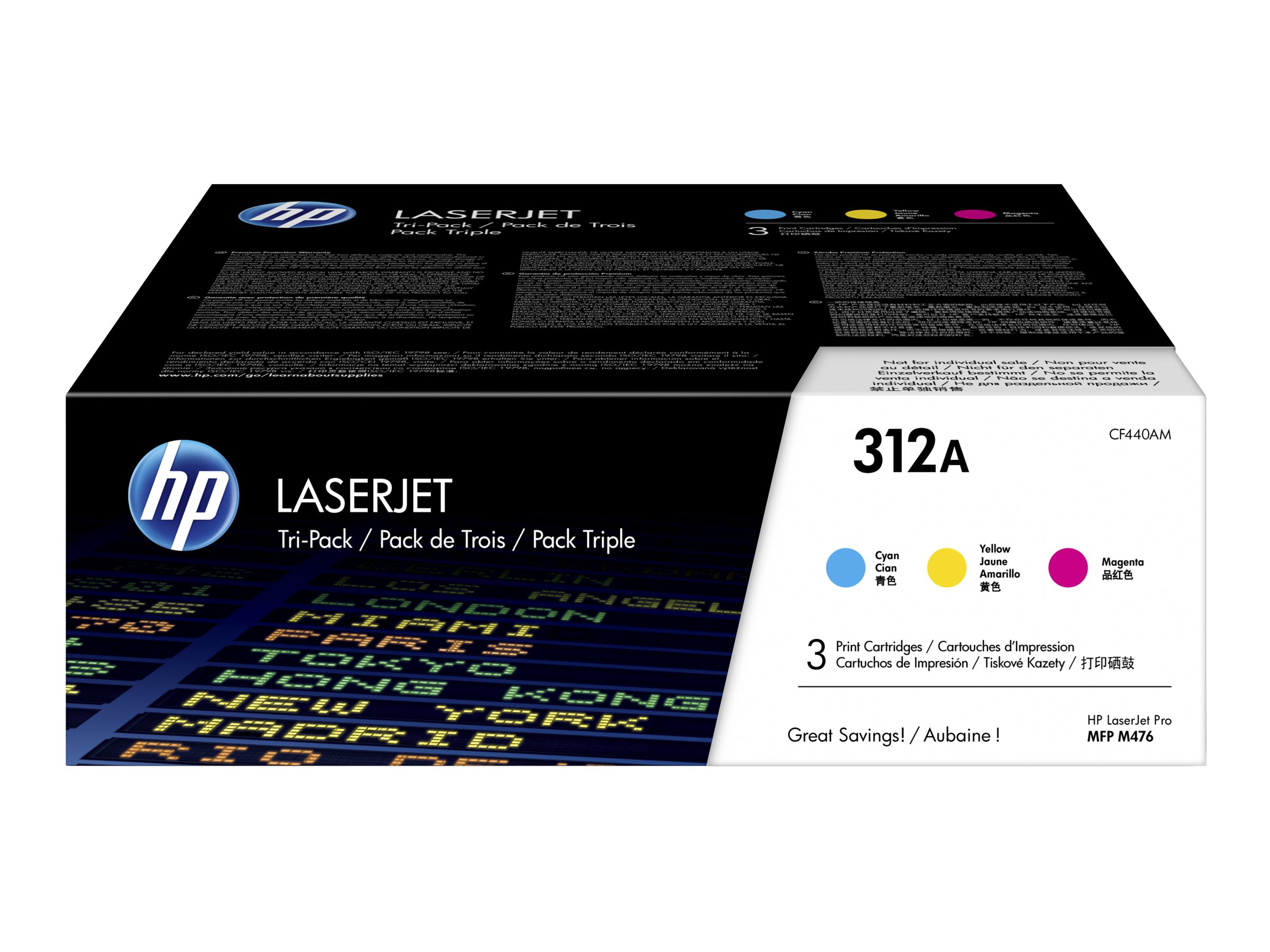 HP 312A - 3er-Pack - Gelb Cyan Magenta - original - LaserJet - Tonerpatrone (CF440AM)