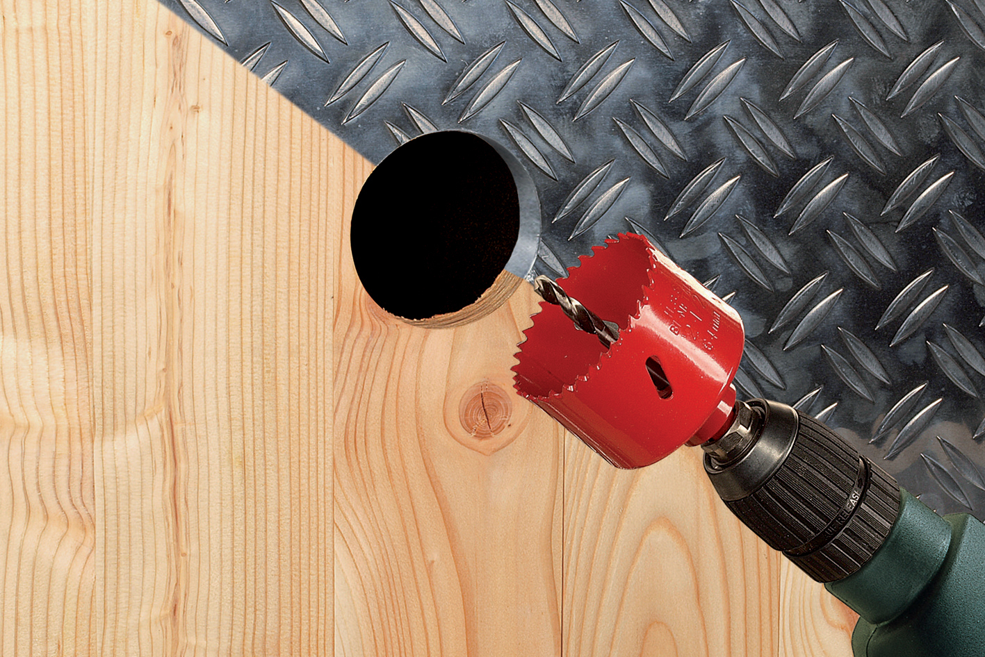 Wolfcraft 5474000 - Einzelbild - Bohrer - Gipskarton - Nicht-eisenhaltiges Metall - Kunststoff - Stahl - Holz, Ansicht 2