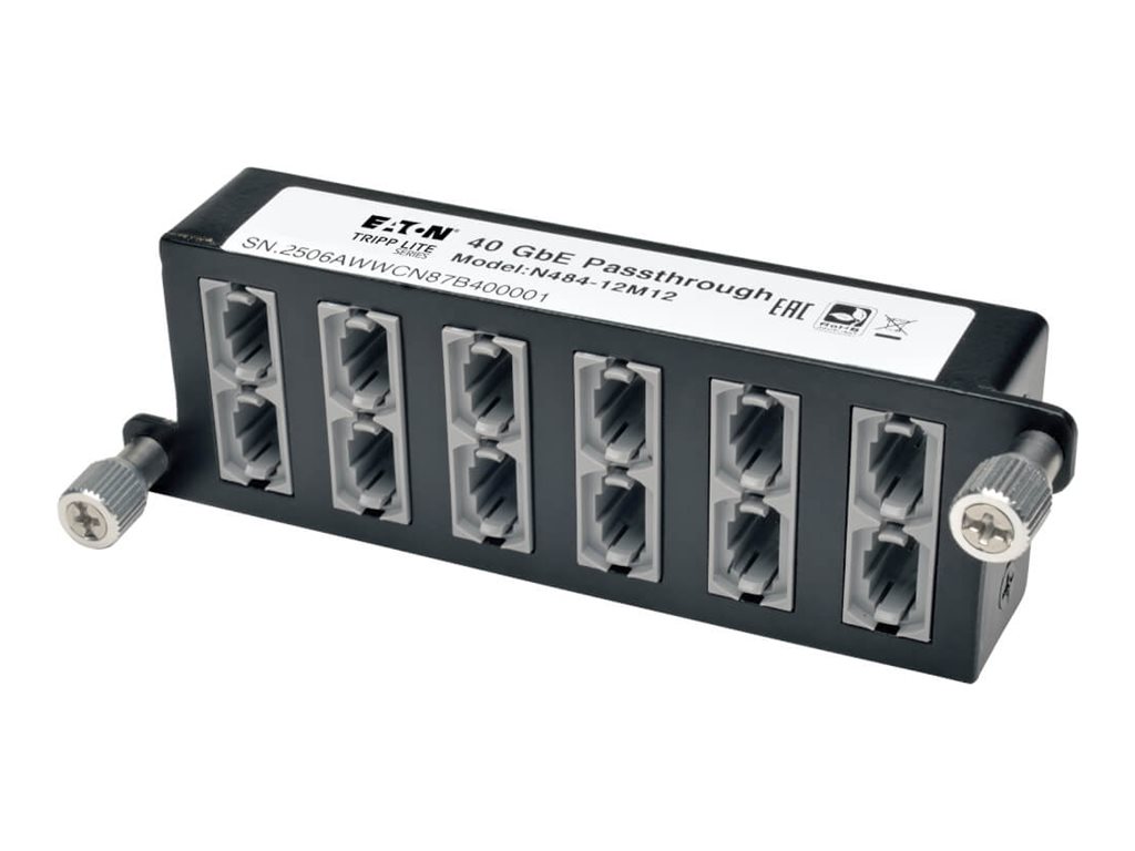 Eaton Tripp Lite Series 40Gb High Density Pass-Through Cassette 12 12-Fiber MTPMPO