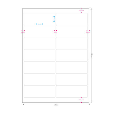 MEDIARANGE Matt - permanenter Klebstoff - Mattes Weiß - 99.1 x 38.1 mm 700 Etikett(en) (50 Bogen x 14), Ansicht 3
