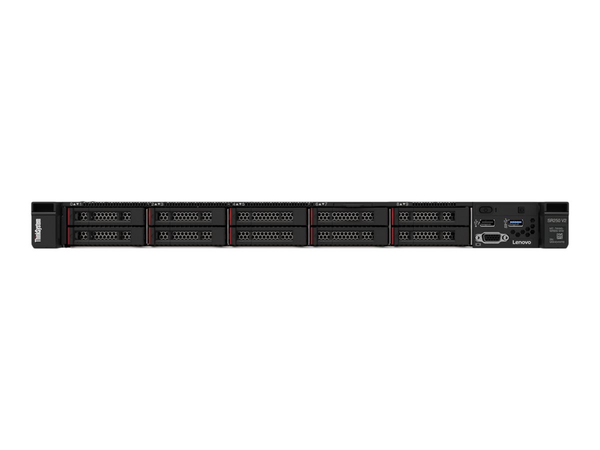 Lenovo ThinkSystem SR250 V2 7D7Q - Server - Rack-Montage - 1U - 1-Weg - 1 x Xeon E-2378  2.6 GHz - RAM 32 GB - Hot-Swap 6.4 cm (2.5)