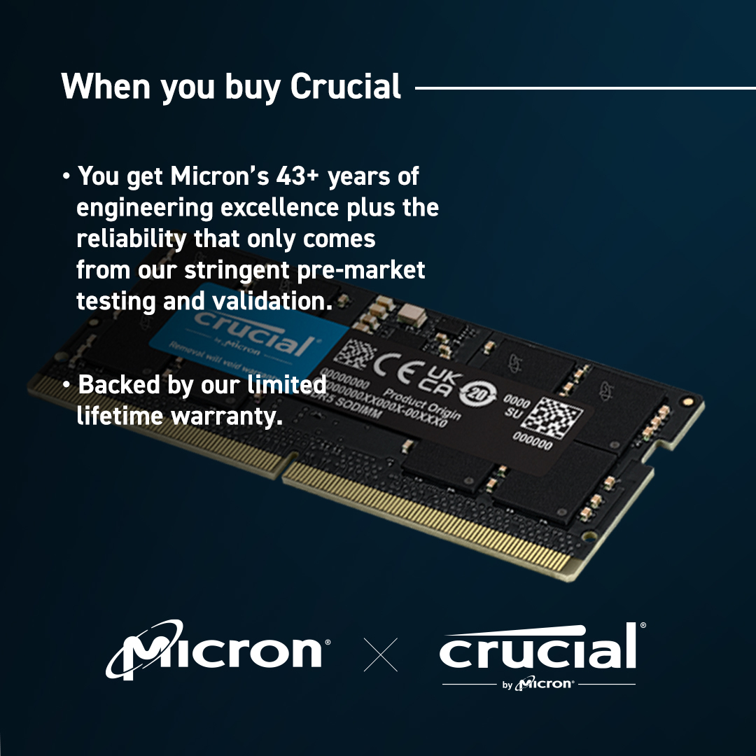 Crucial DDR5 - Modul - 16 GB - SO DIMM 262-PIN, Ansicht 4