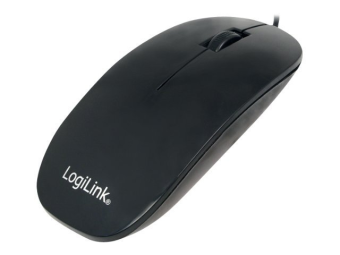 LogiLink Slim - Maus - rechts- und linkshändig