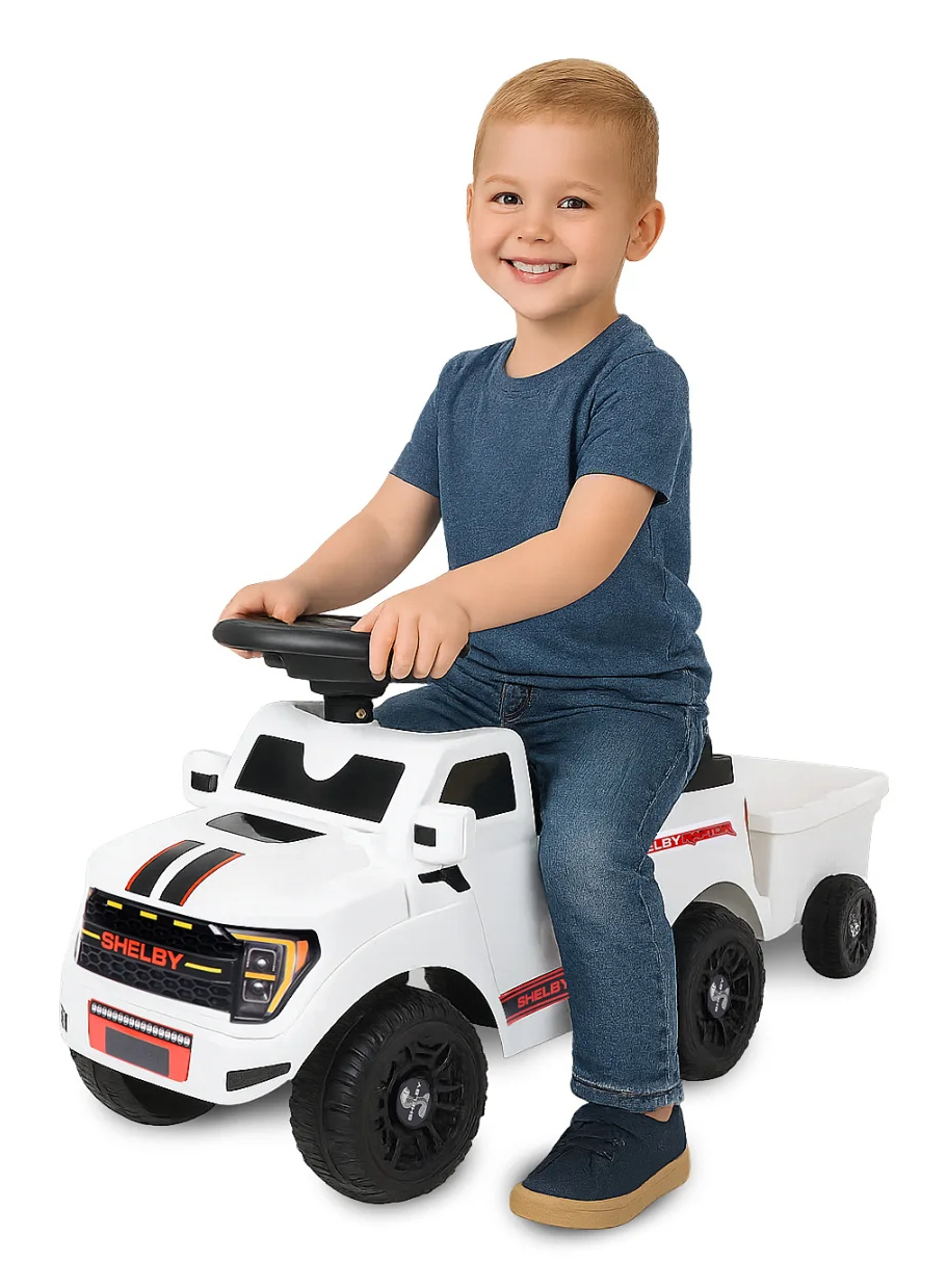JAMARA Rutscher Shelby Ford F-150 Raptor mit Anhänger weiß, Ansicht 3