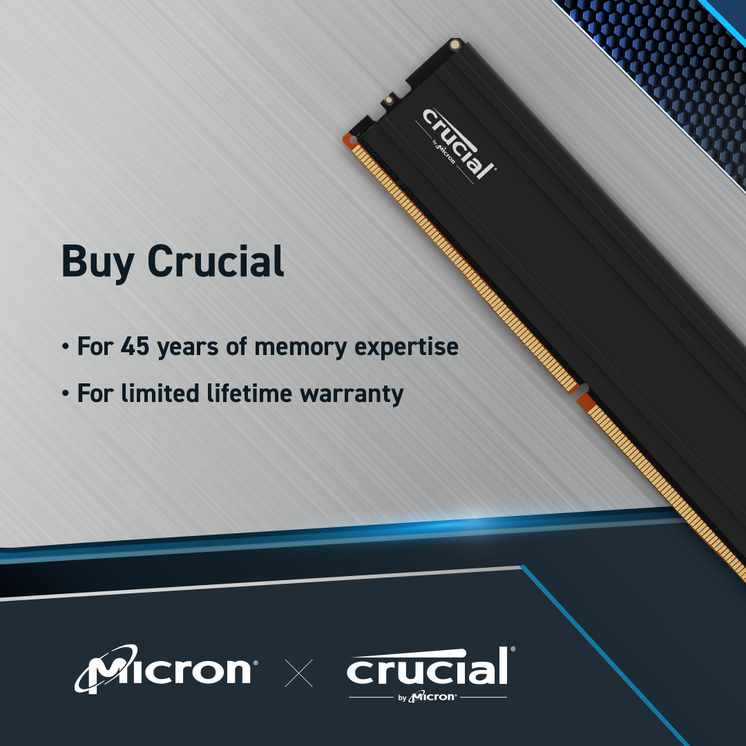 Crucial DDR5 - Kit - 48 GB: 2 x 24 GB - DIMM 288-PIN, Ansicht 4